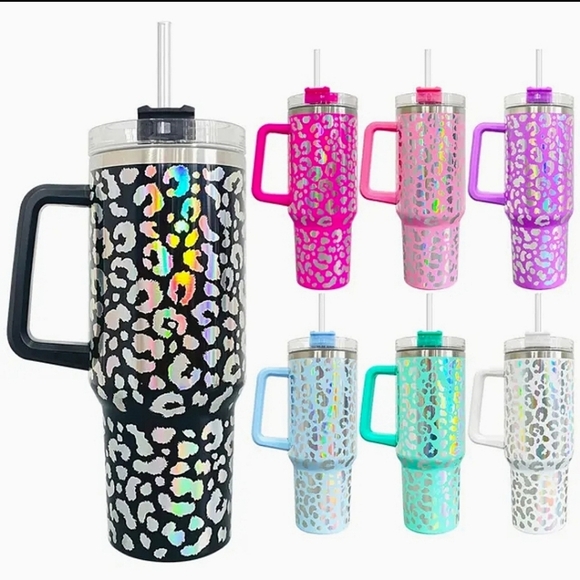 Other - 40oz Tumbler Leopard Print